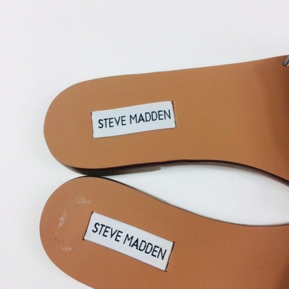 Steve Madden Womens 7 M Knotss Blue Suede Sandals - Picture 6 of 7
